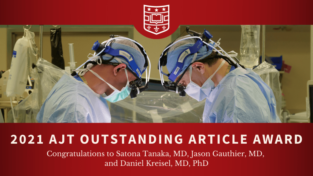 Surgeons Receive AJT Outstanding Article Award